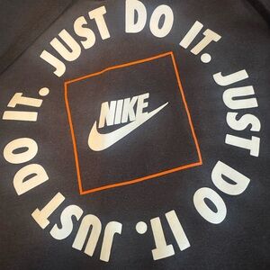 Nike Black Sweatshirt with White and Orange Accents